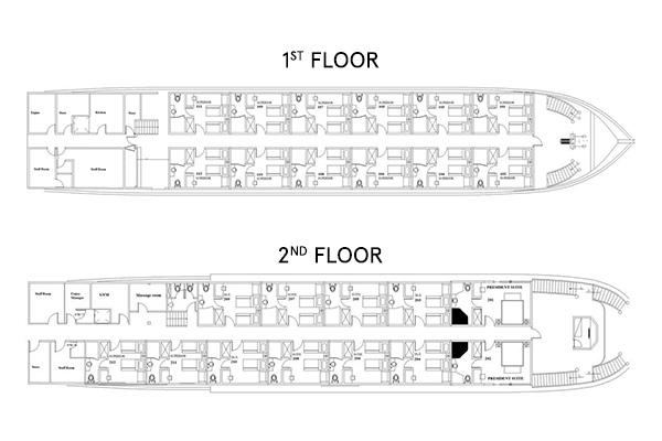 Deck Plan of Indochina Sails Ship