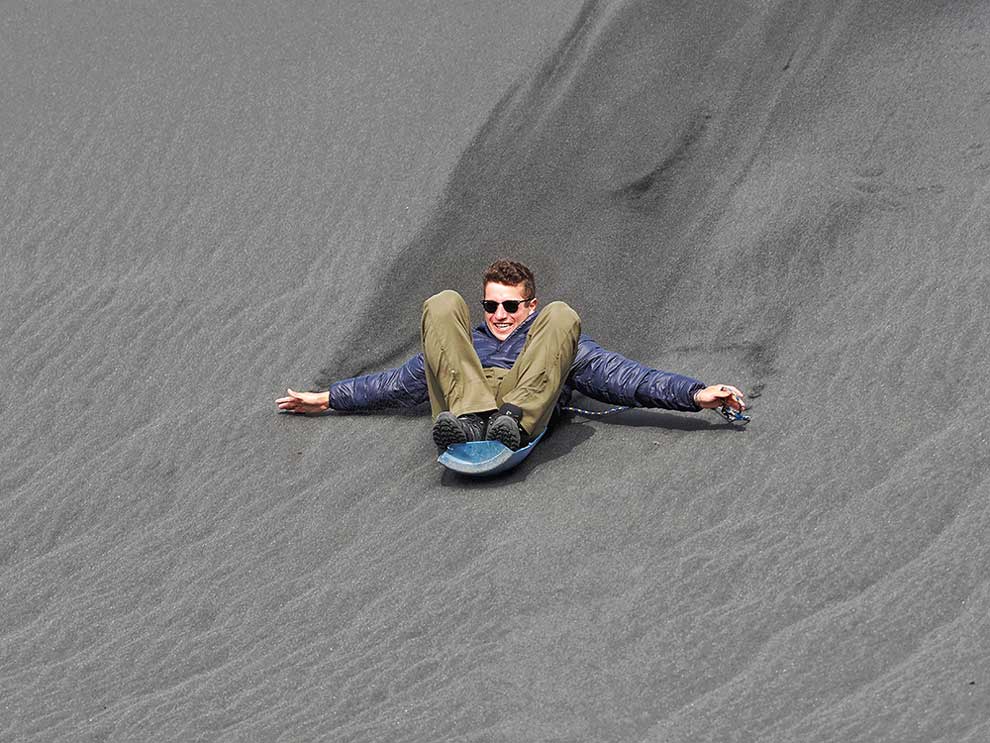 Iceland Sand Sledding - Backroads Family Trips