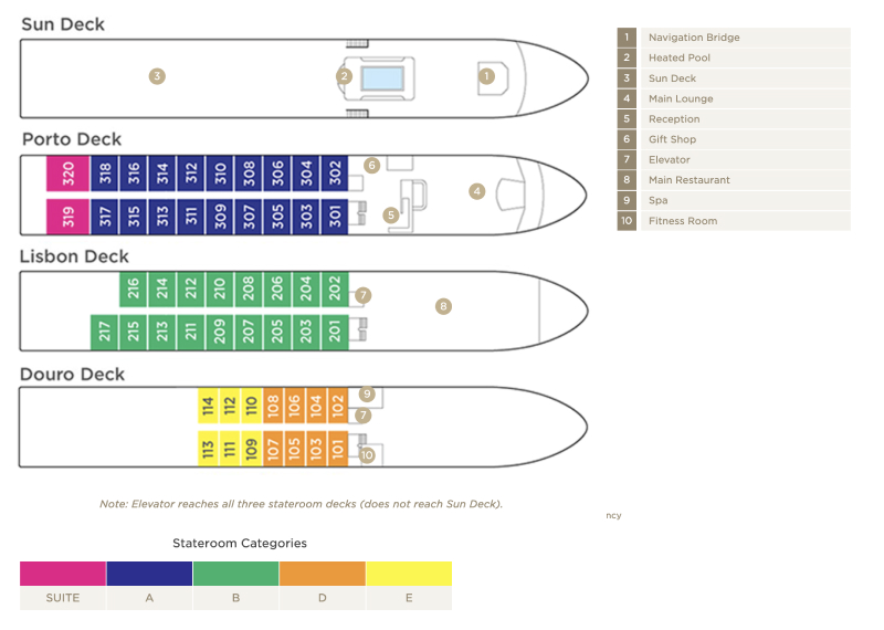 AmaVida Deck Plan