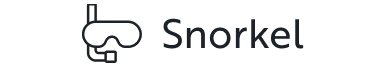 Snorkel icon with text snorkling