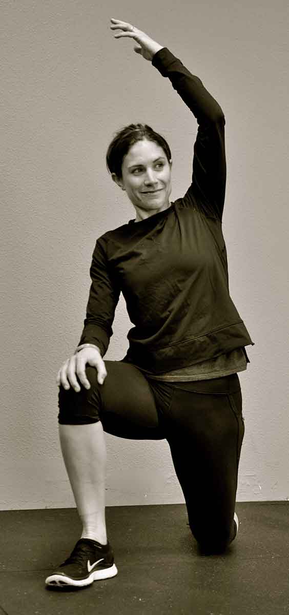 stretching yoga pose low lunge