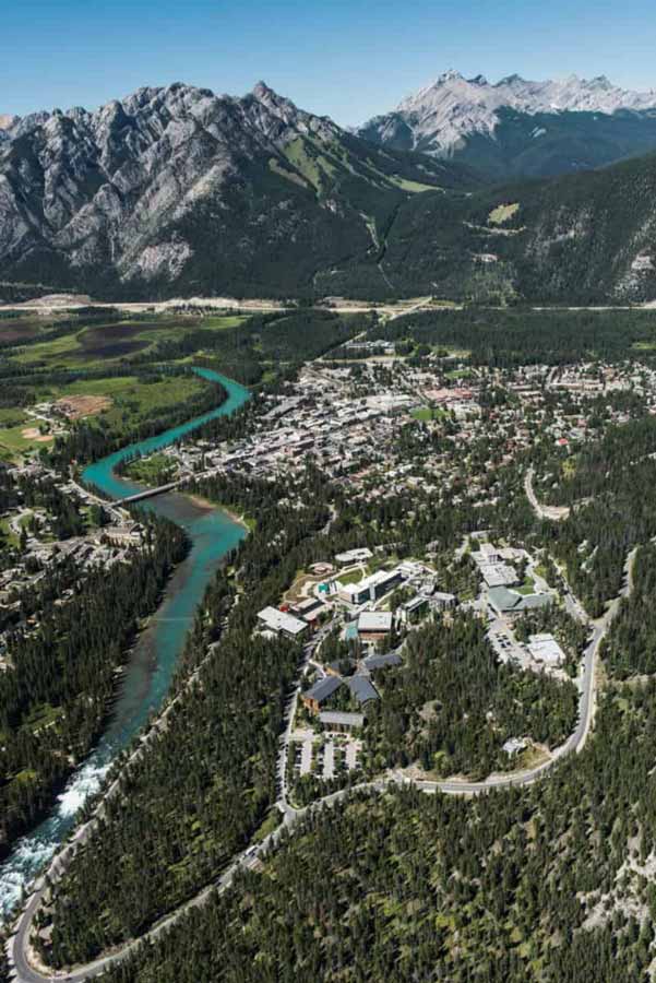 The Banff Centre from above. Photo courtesy of The Banff Centre.