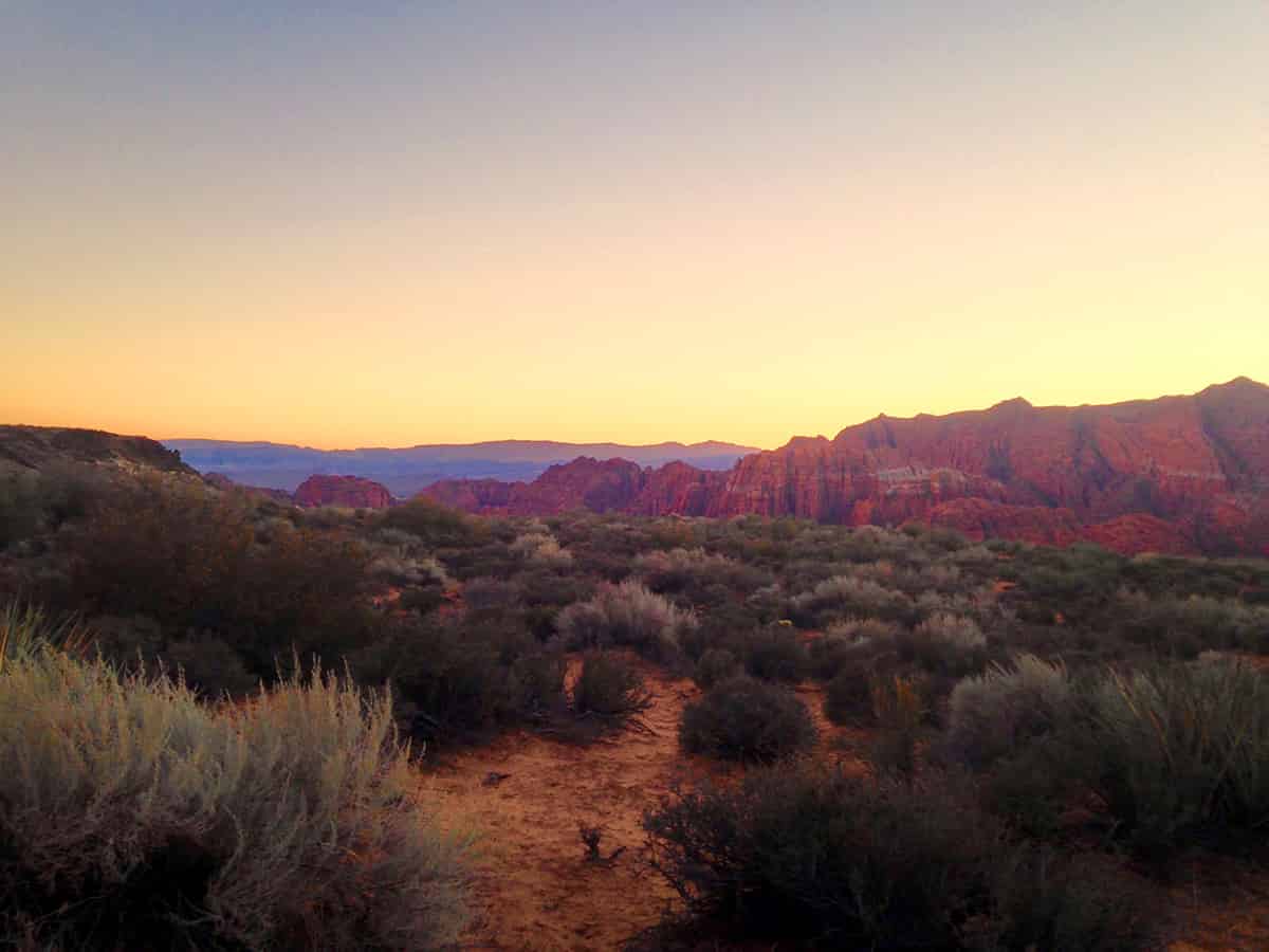 Sunset in Snow Canyon