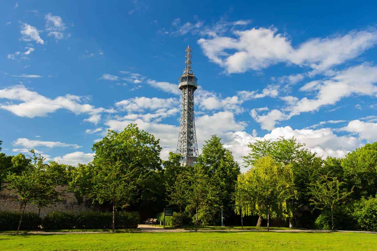 Petrin Park and Petrin Tower in Prauge