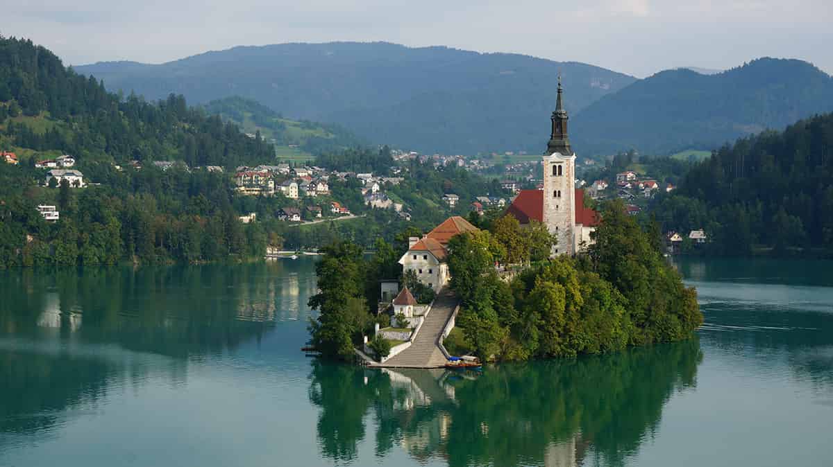 Lake Bled and Lake Bled Island in Slovenia