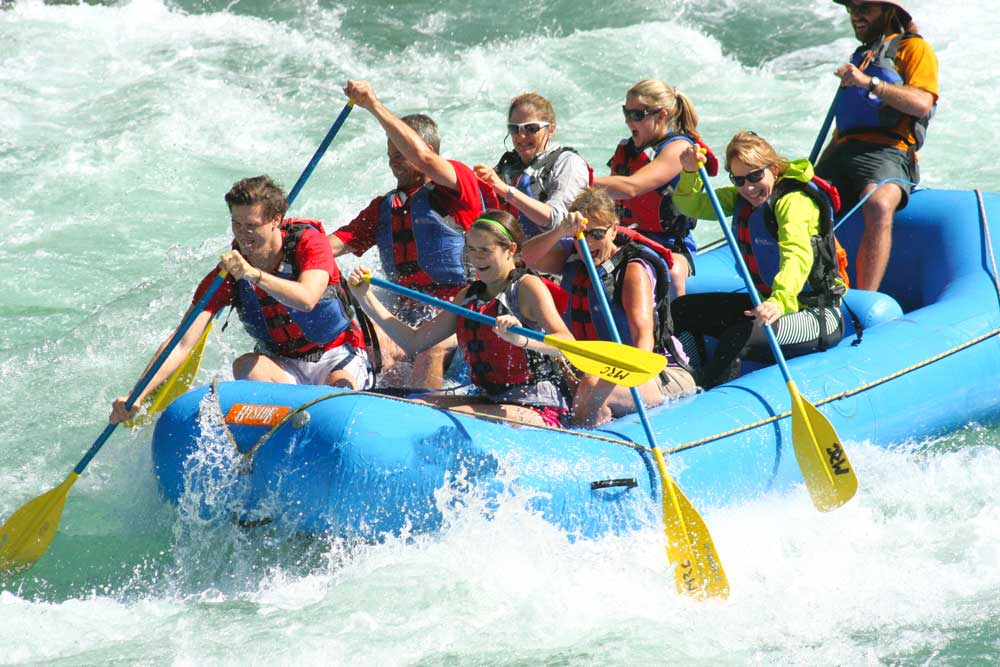 Backroads Guests white water rafting