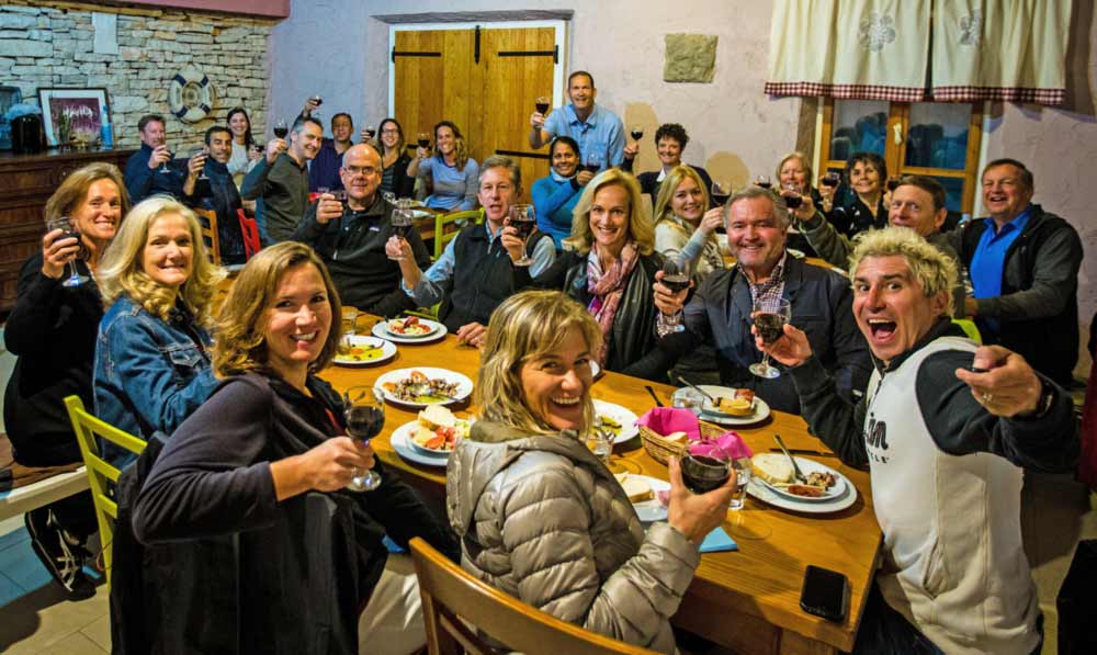 Backroads Group Dinner in Croatia