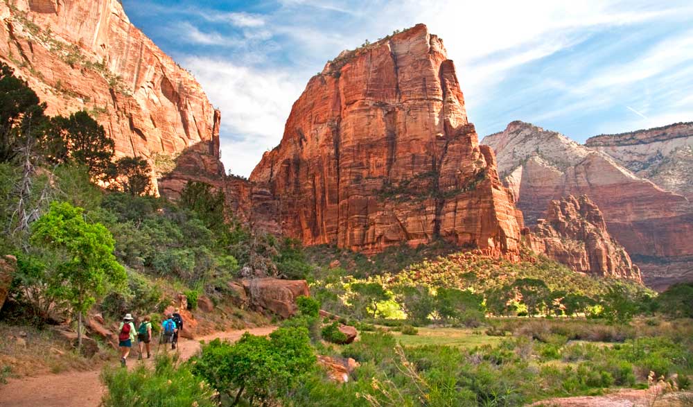 Hiking in Zion near the Virgin River