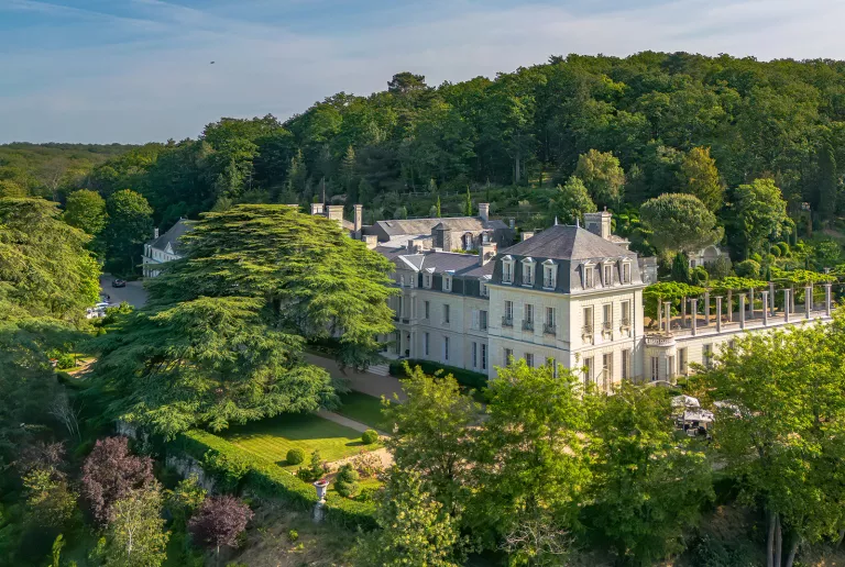 Ariel view of Chateau de Rochecotte