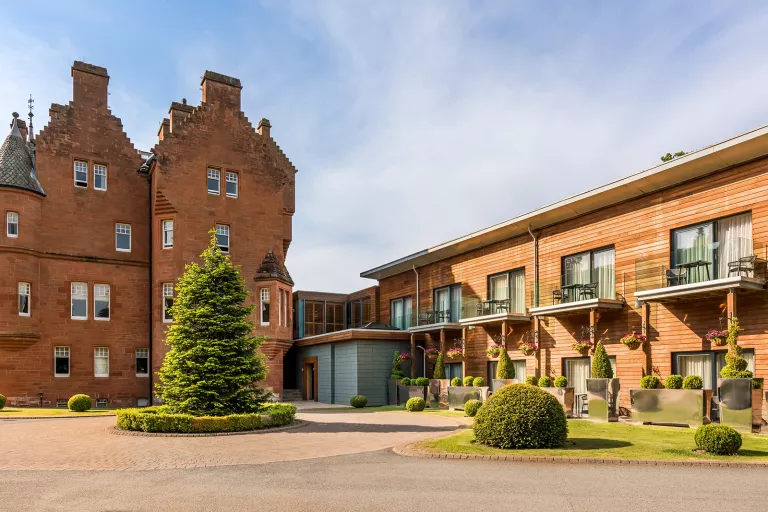 Exterior view of the Fonab Castle Hotel &amp; Spa