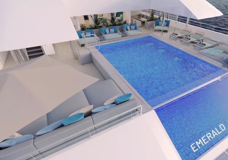 Pool on cruise ship