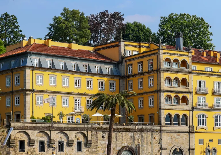 large yellow hotel