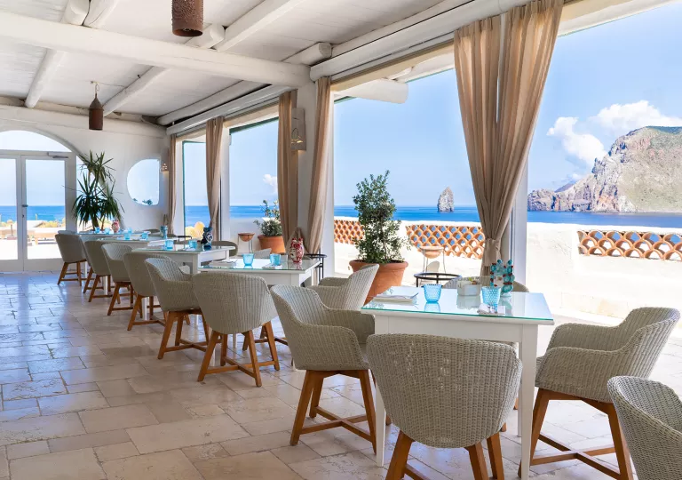 tables on patio