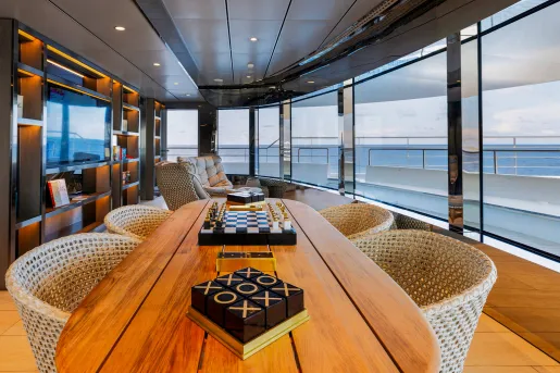 Observation deck of cruise ship