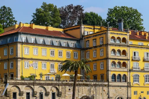 large yellow hotel