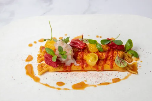 fancy dish on plate