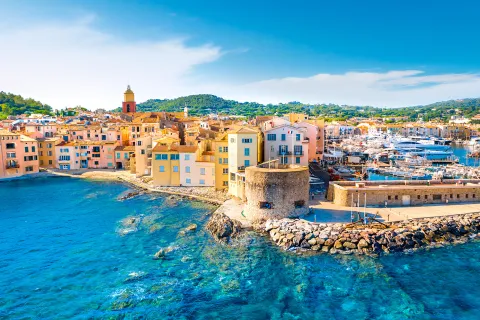 View of the City of Saint-Tropez, Provence, Cote d'Azur