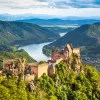 Castle Ruin Above Rhine River Bend