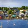 Wide shot of Lunenburg Waterfront.