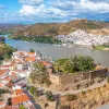 Two small towns with a river between them