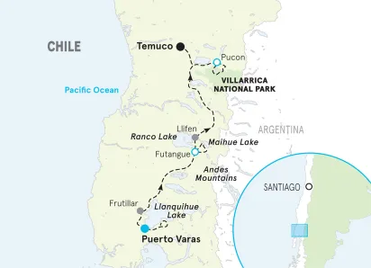 Chile Bike Tour map
