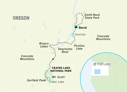 Oregon Crater Lake Easygoing Walking and Hiking Tour