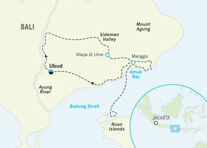 Bali Family Multi-Adventure Tour map