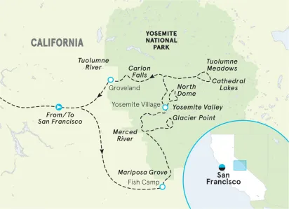 Yosemite Hiking & Walking Tour Map